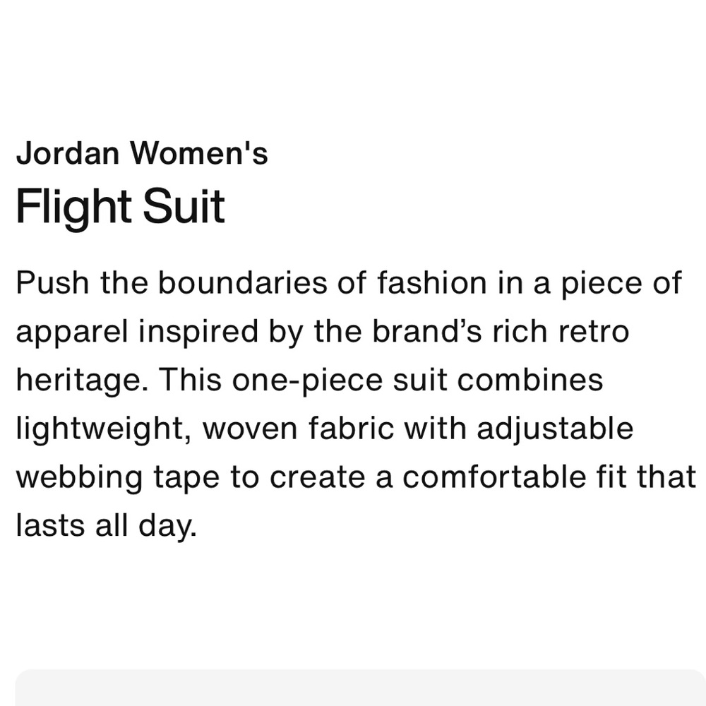 Jordan Women's Black Long Sleeve Flight Suit Size M - Picture 14 of 14